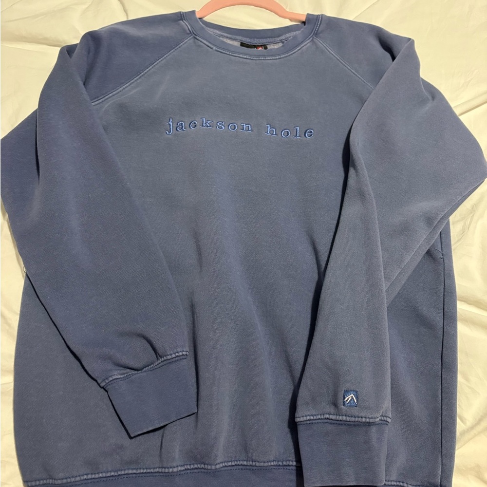 2 pc Jackson Hole Crewneck Sweatshirt - Blue and Purple
